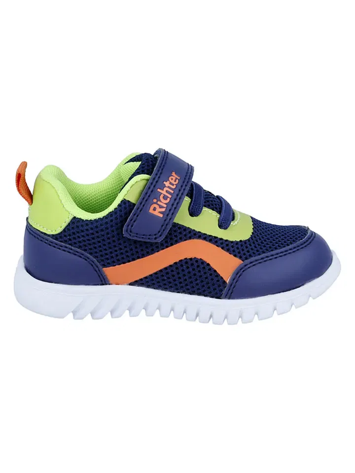 Кроссовки на шнуровке и липучке Richter Shoes темно-синие — фото 2