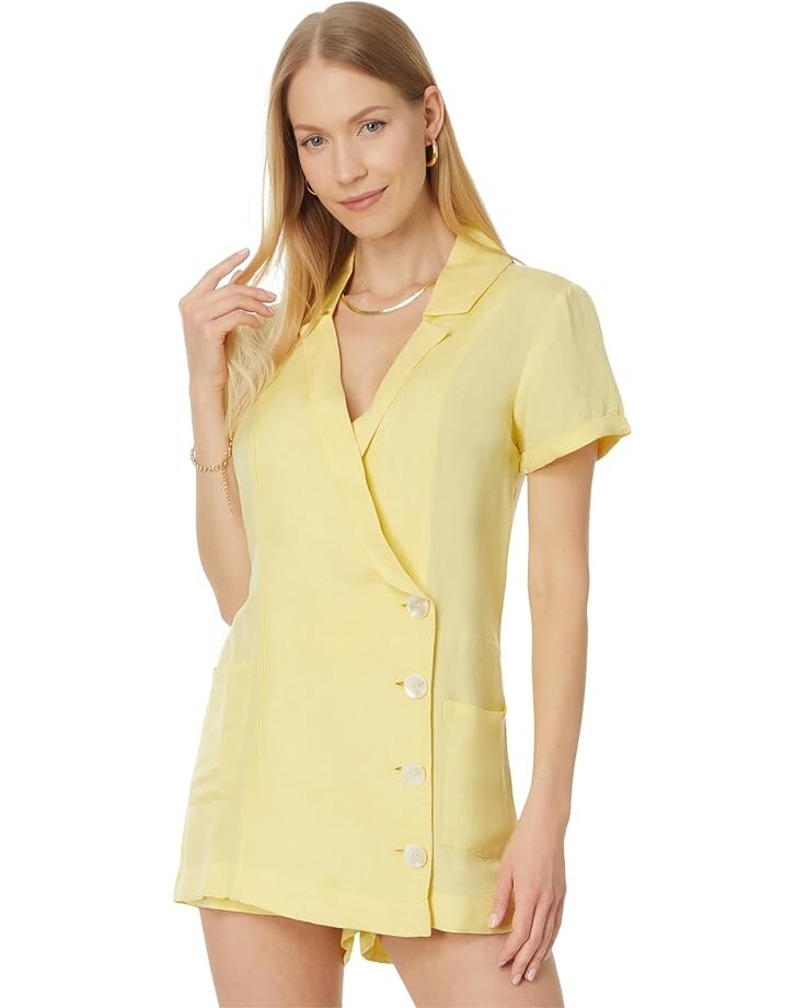 

Комбинезон Show Me Your Mumu Bicoastal Blazer Romper, цвет Butter Yellow