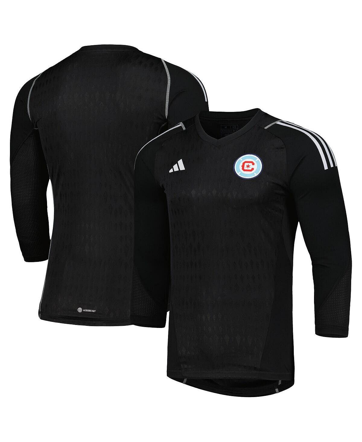 

Реплика мужского черного вратарского джерси Chicago Fire 2023 с длинным рукавом adidas