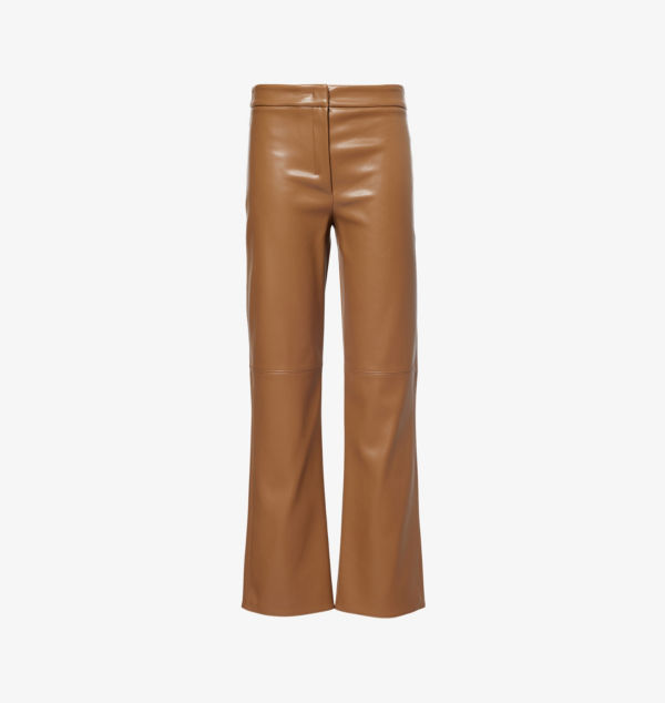 

Превосходные прямые брюки из искусственной кожи с покрытием S Max Mara, коричневый