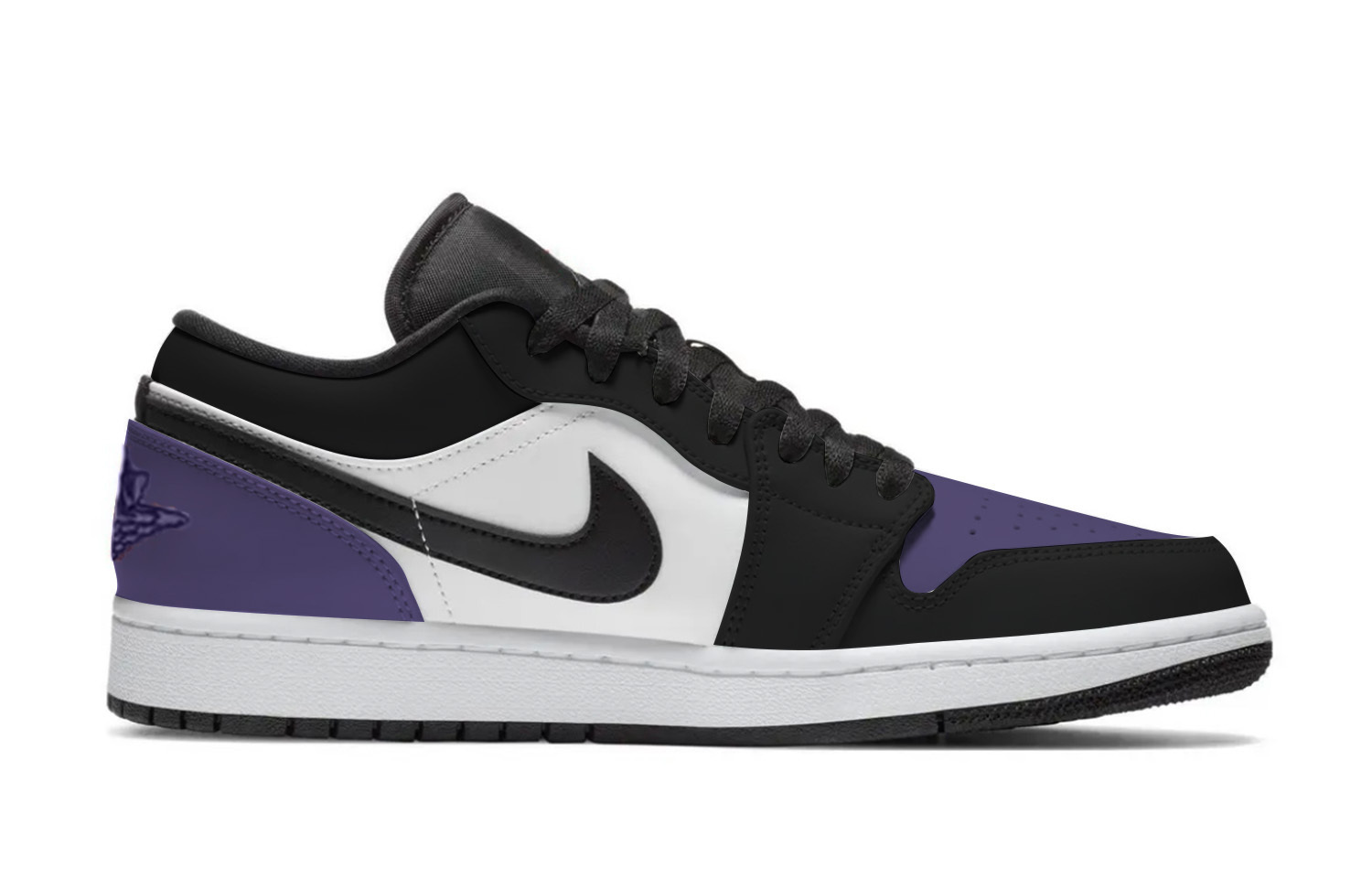 Air 1 Radiance Slip Resistant Abrasion Resistant Low top детские баскетбольные кроссовки Jordan, фиолетовый — фото 3