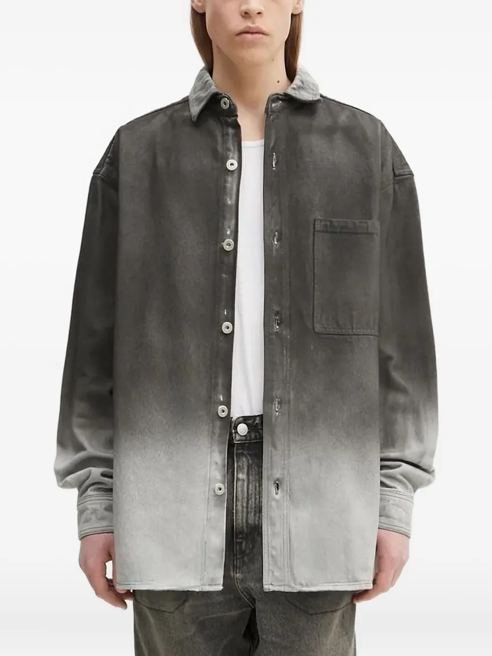 

Рубашка с эффектом омбре Marcelo Burlon County Of Milan, серый