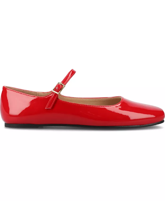 Женские балетки Carrie с квадратным мысом в стиле Mary Jane Journee Collection, красный — фото 2