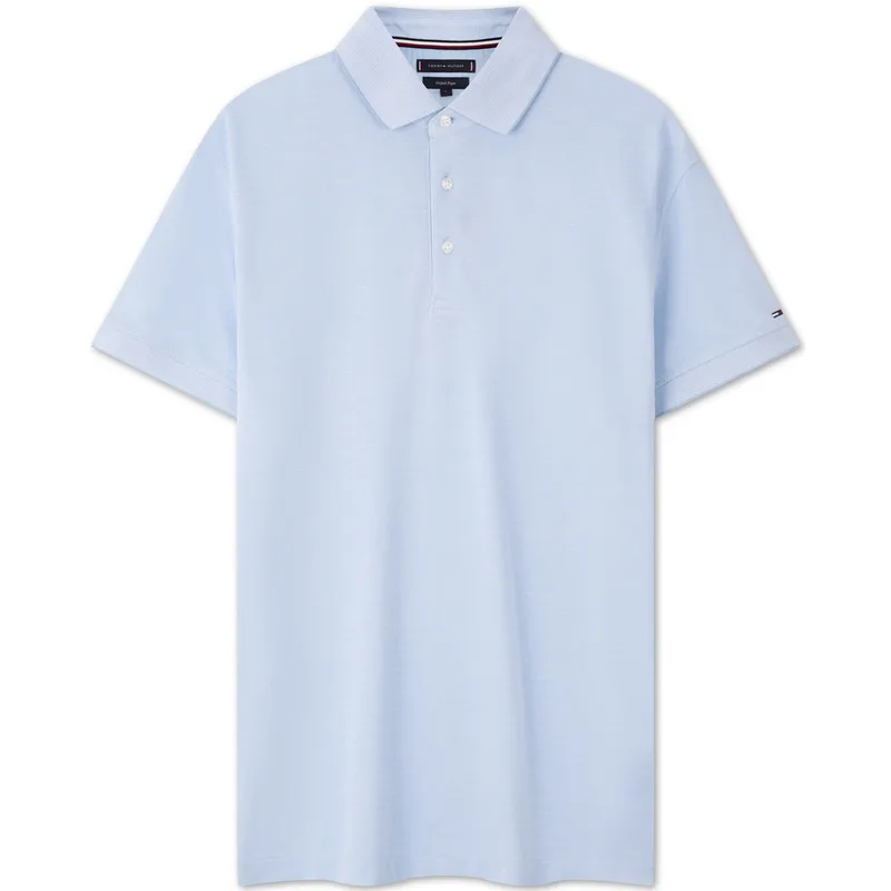 Поло с эффектом меланжа Tommy Hilfiger, Light Blue 0G0