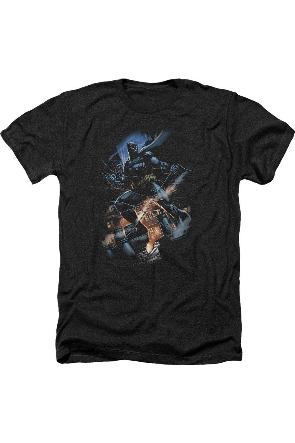 

Футболка/футболка Batman Gotham Knight для взрослых Heather Gildan, черный