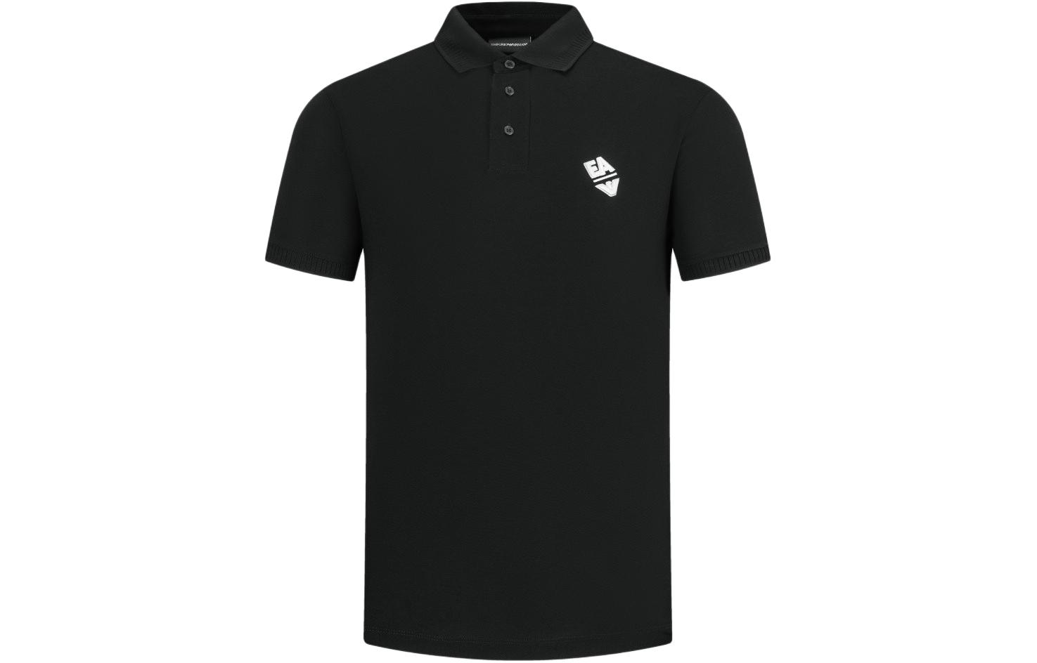 

Футболка поло мужская черная EA7 SS24 EMPORIO ARMANI