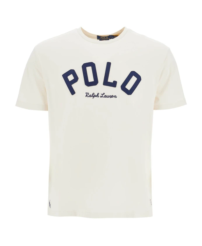 

Хлопковая футболка с вышитым логотипом Polo Ralph Lauren, белый