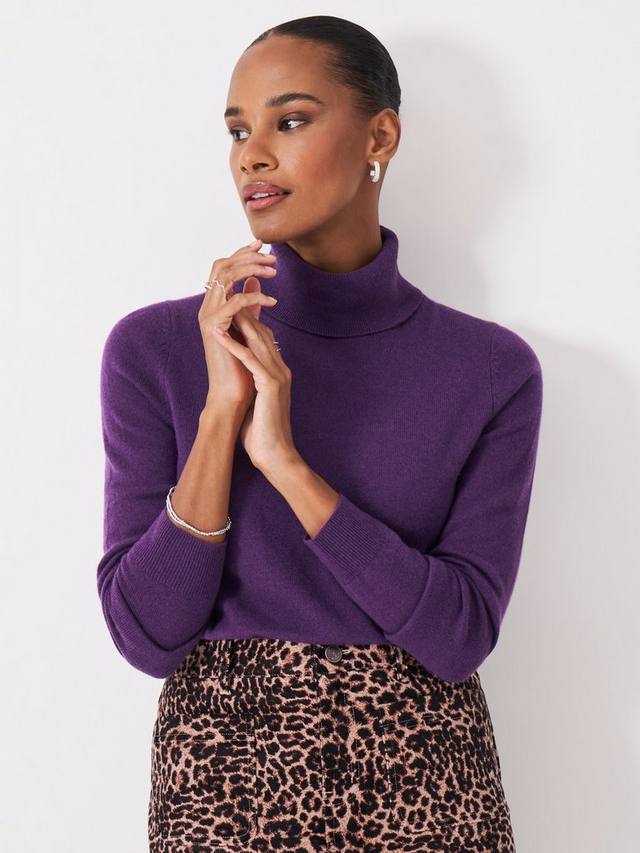 

Свитер Libby с воротником-стойкой из мериносовой шерсти Crew Clothing, Red Wine