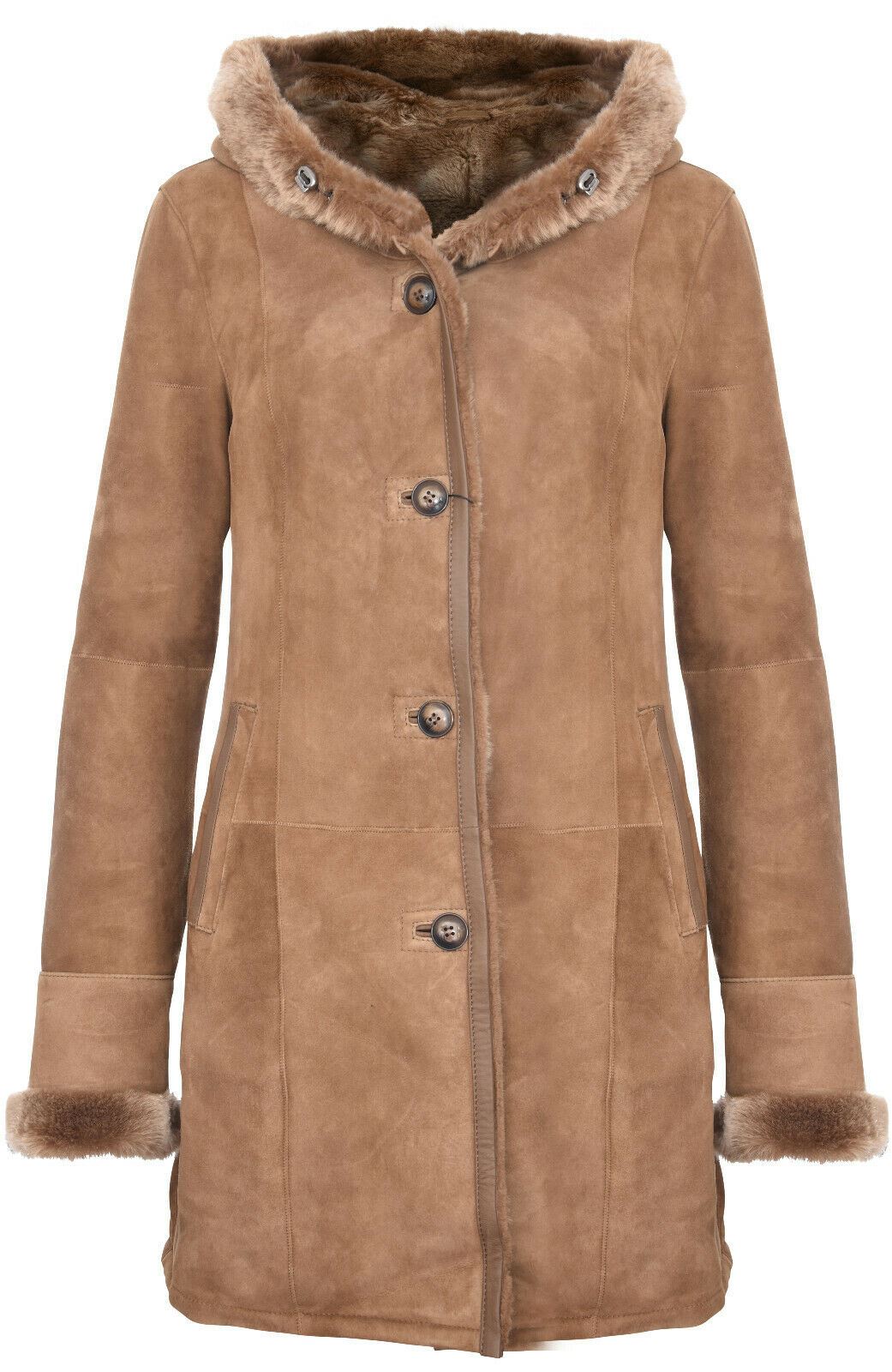 

Женская парка из замши мериносовой овчины Richmond Infinity Leather, Tan