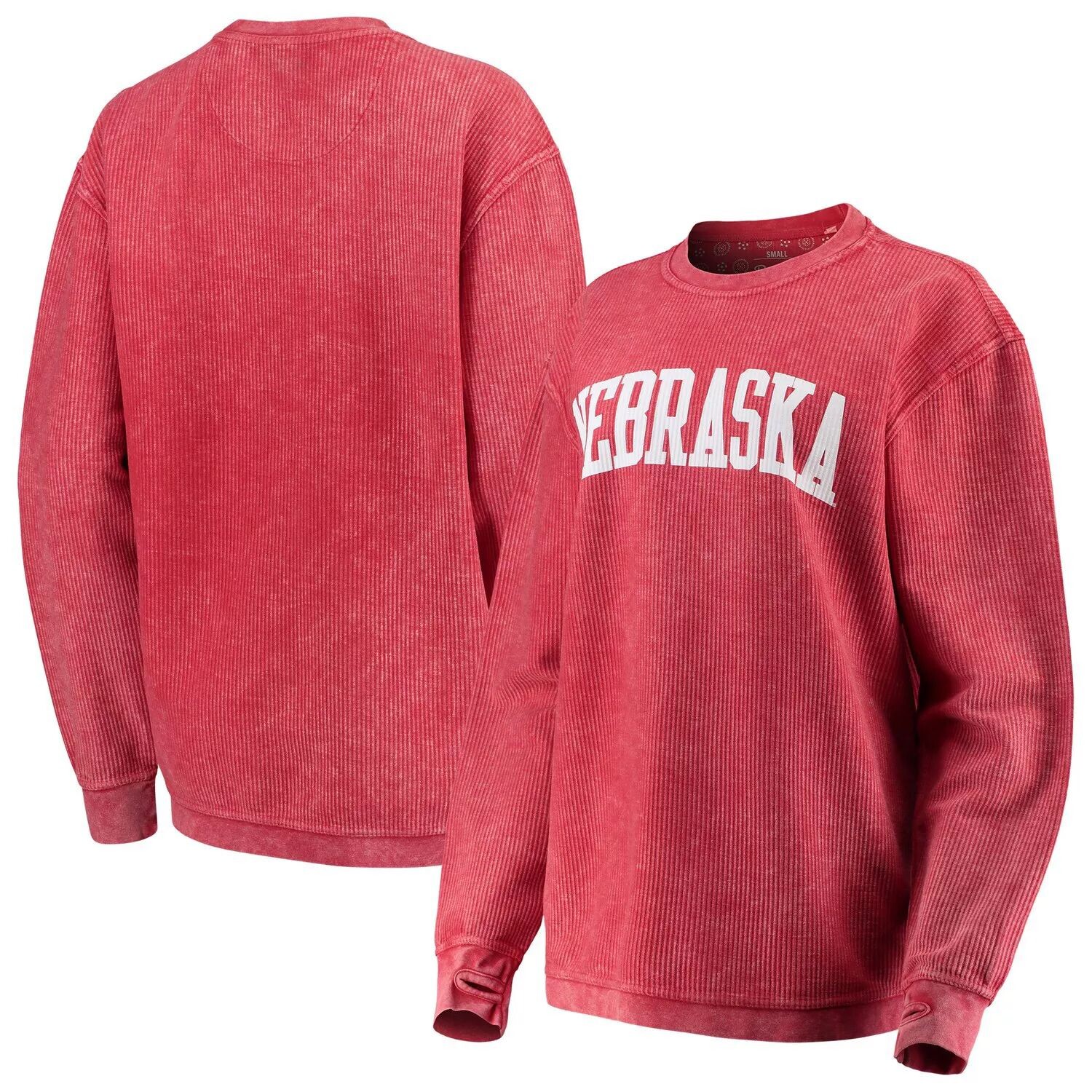 

Женский свитшот Pressbox Scarlet Nebraska Huskers, удобный шнур в винтажном стиле, базовый пуловер с аркой
