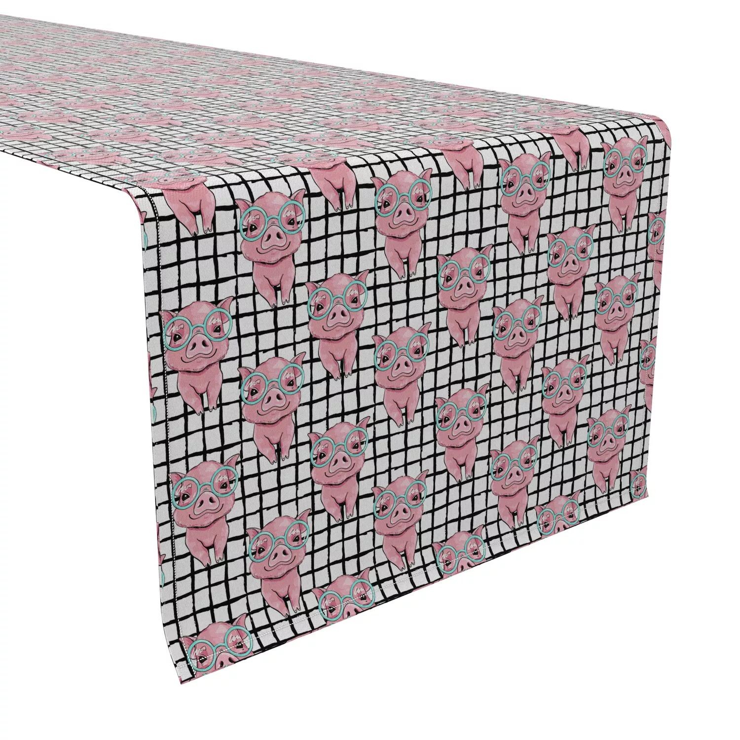 

Дорожка для стола, 100 % хлопок, 16x108 дюймов, свиньи-хипстеры.
