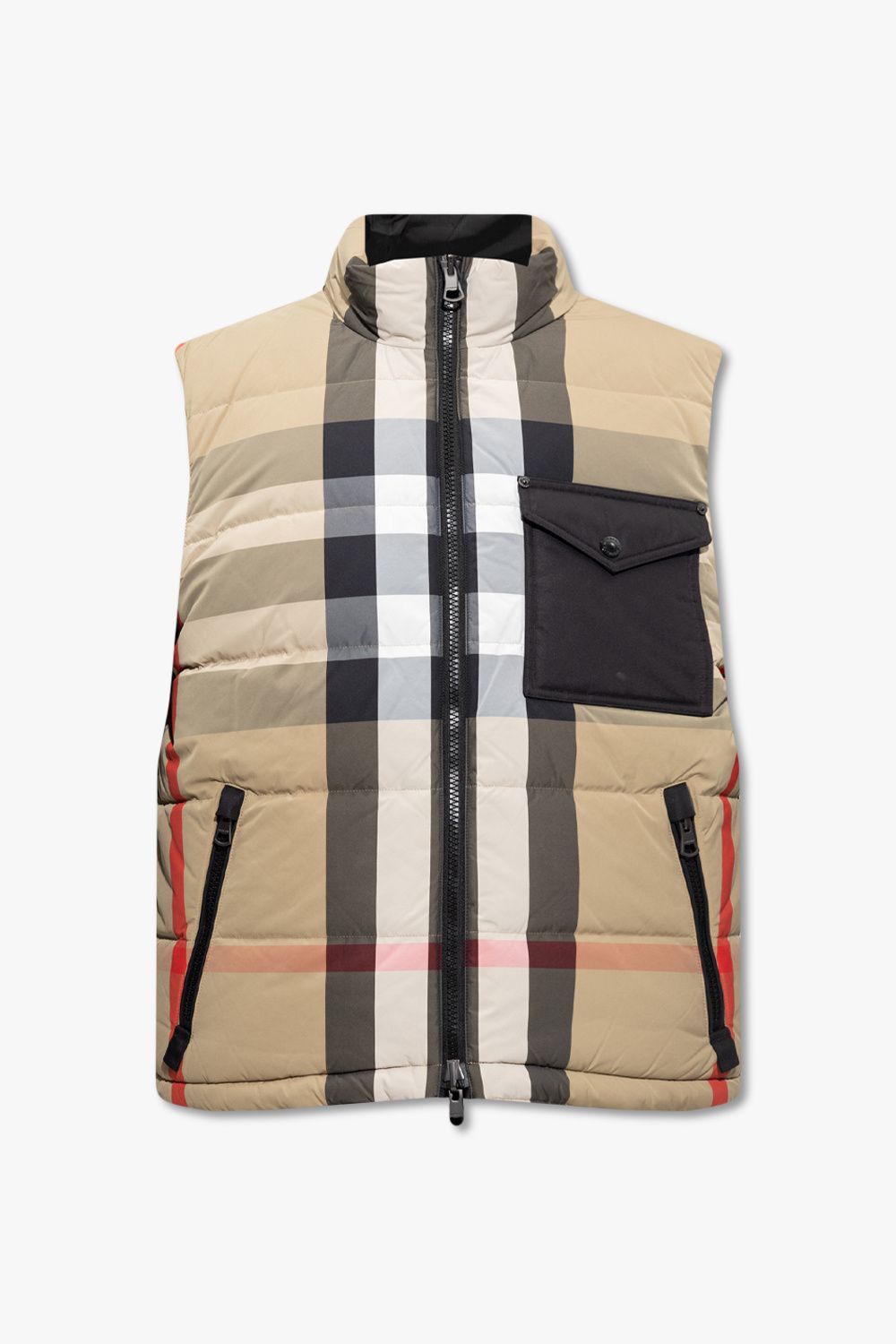 

Элегантный бежевый легкий стеганый жилет Burberry