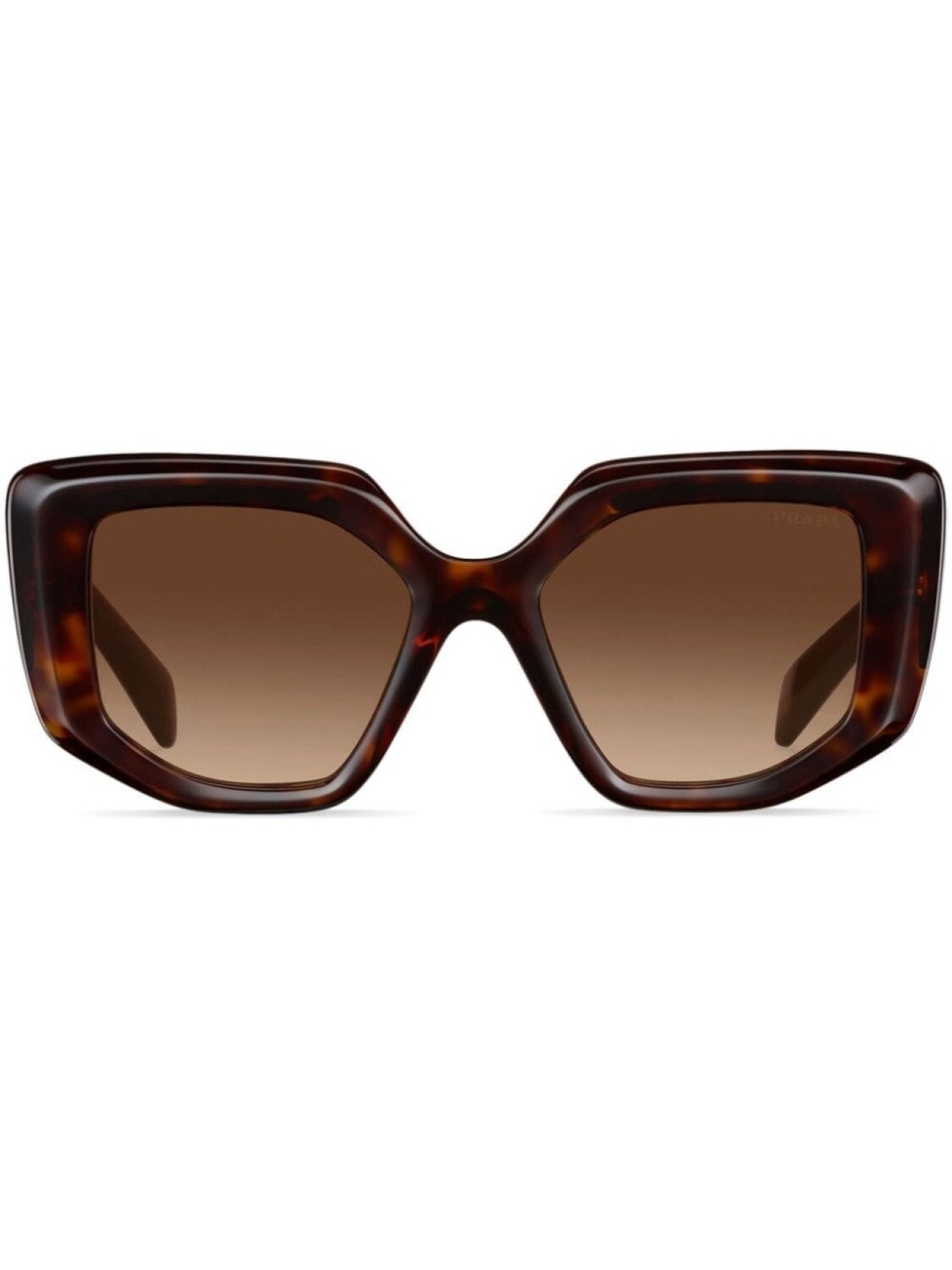 

Prada Eyewear солнцезащитные очки Symbole в массивной оправе, коричневый