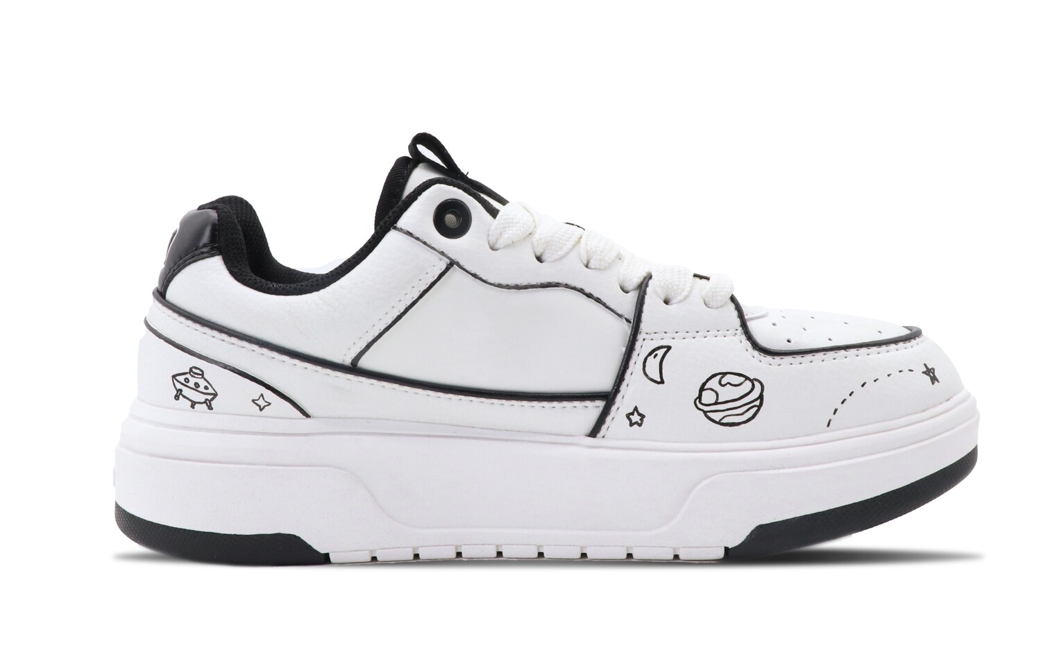 

Кроссовки MLB Chunky Liner Skateboarding Shoes Unisex Low-top Black&White, белый