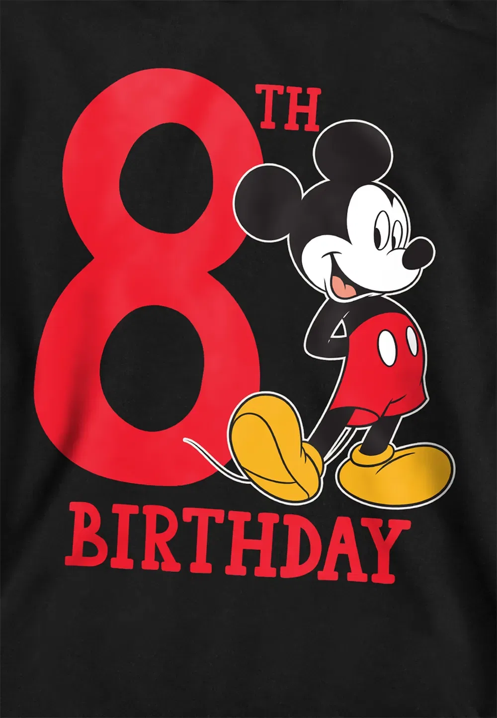 Детский худи Mickey Mouse 8th Birthday, Disney, черный — фото 2