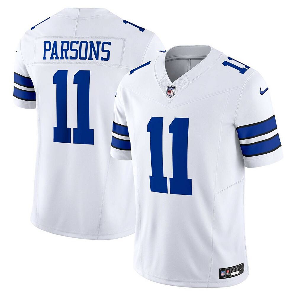 

Мужские кроссовки Nike Micah Parsons White Dallas Cowboys Vapor F. Ограниченный Джерси, цвет Cow White