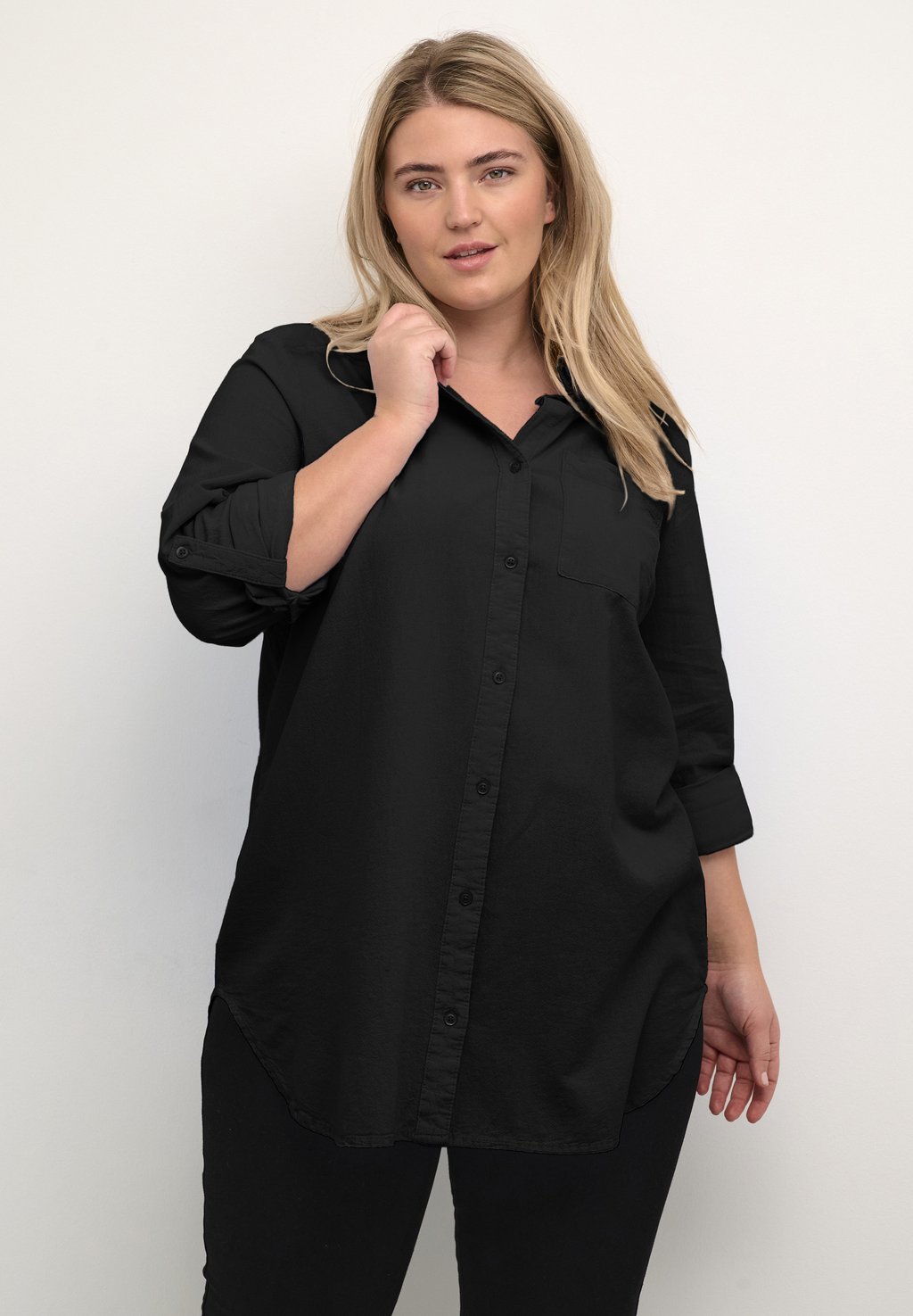 

Рубашка Kaffe Curve, цвет Black Deep