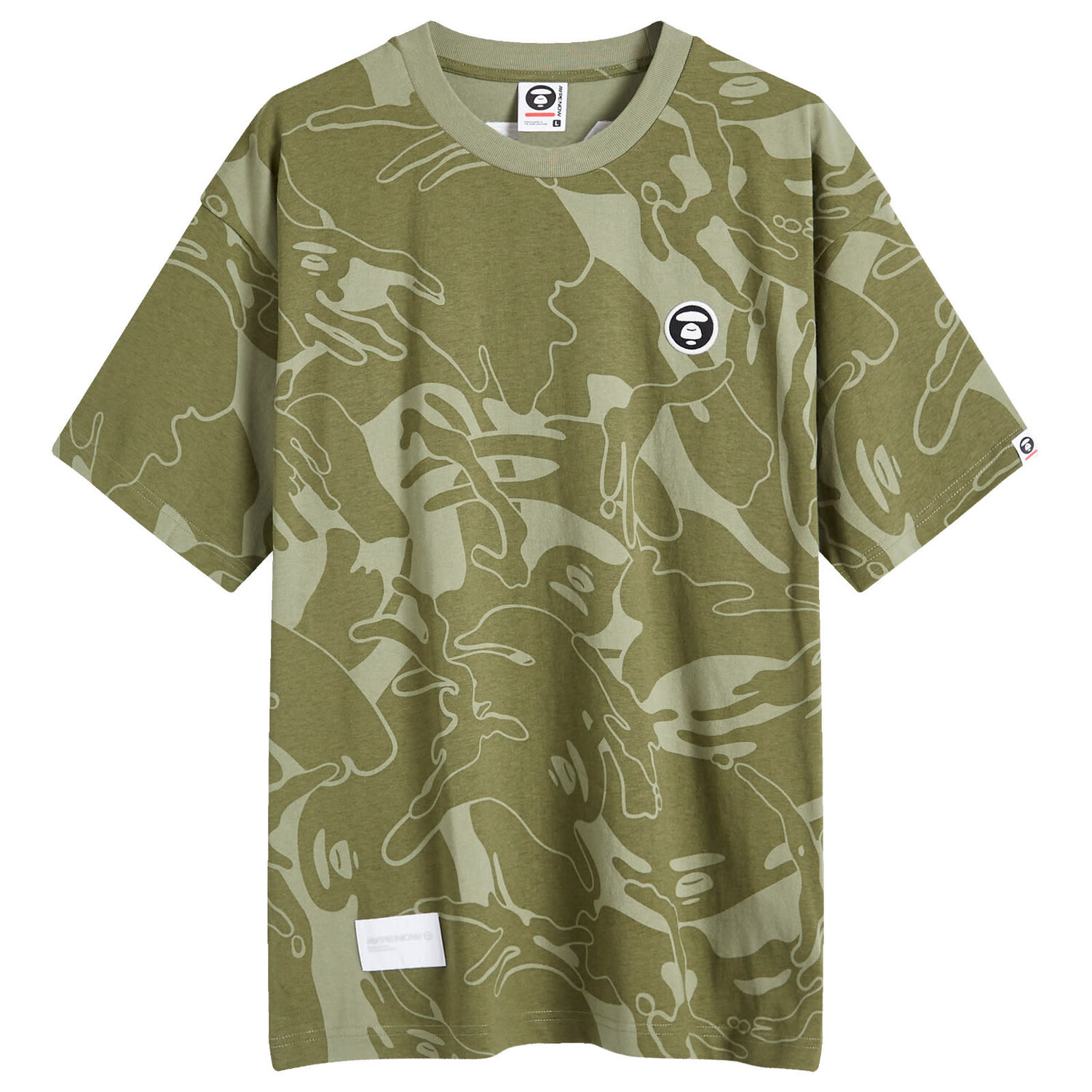 

Футболка Aape Tonal Camo Crew Neck T-Shirt, хаки