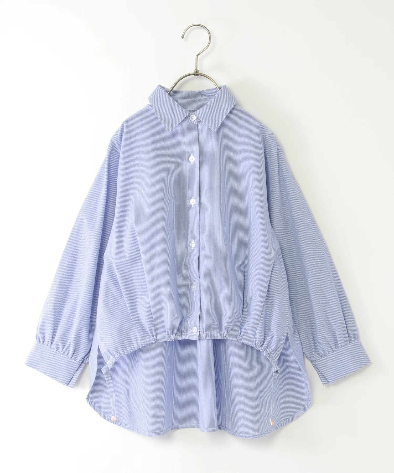 Детская рубашка Drosto Long Tail Shirt ikka из 100% хлопка бежевая — фото 2