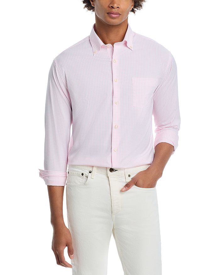 

Хлопковая рубашка Hanford Performance Twill Peter Millar, розовый