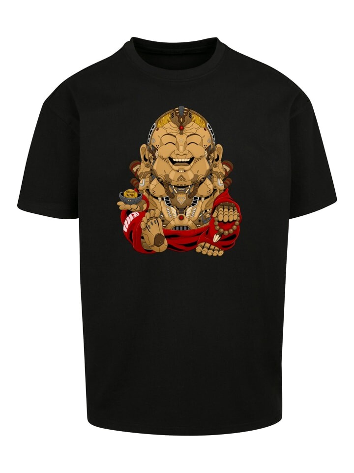 

Футболка F4NT4STIC Happy Cyber Buddha CYBERPUNK STYLES, черный