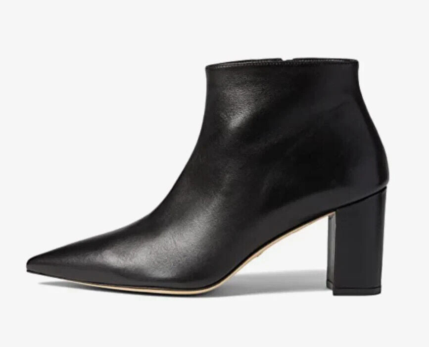 Stuart Weitzman Stuart 75 Ботинки Женские 10 Черные Кожаные Ботильоны На Платформе KHD953 — фото 2