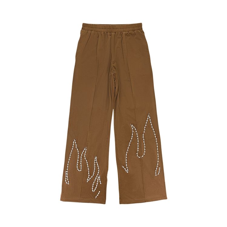

Брюки Birth Of Royal Child Flame Pearl Velvet Pants 'Brown', коричневый