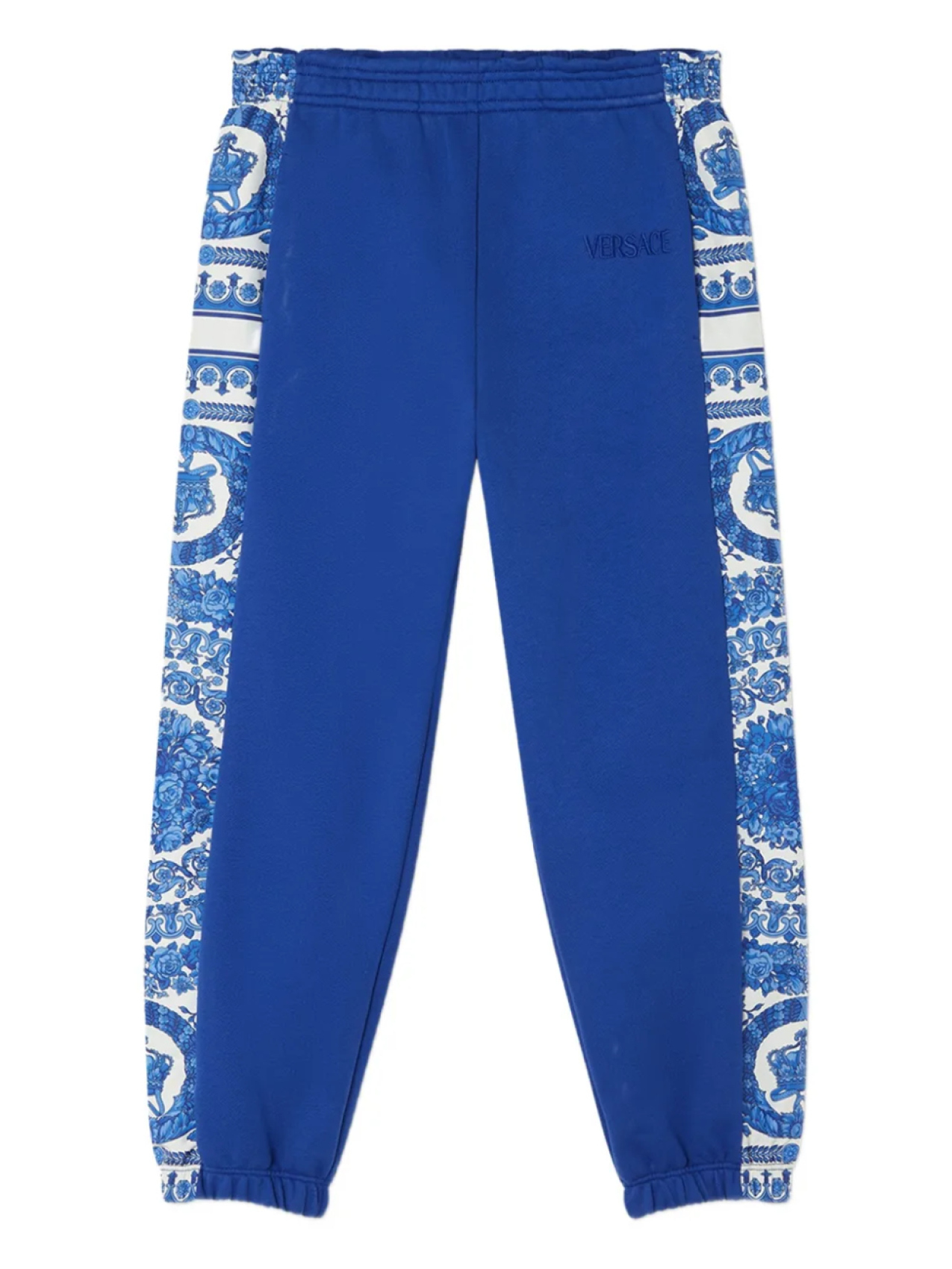 

Versace Kids спортивные брюки со вставками Barocco, синий