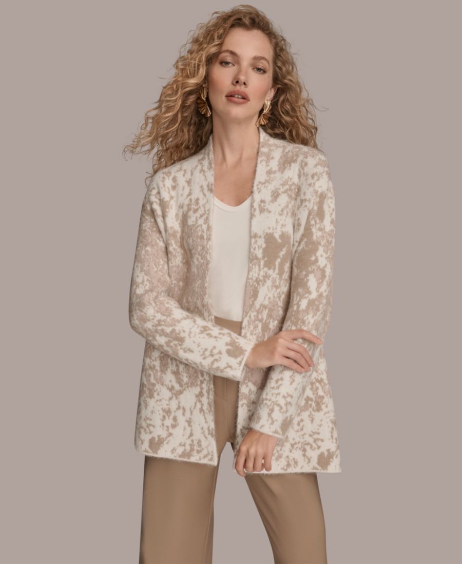 

Женский кардиган оверсайз с длинными рукавами Donna Karan New York, Cream/nolita/shadow Pink