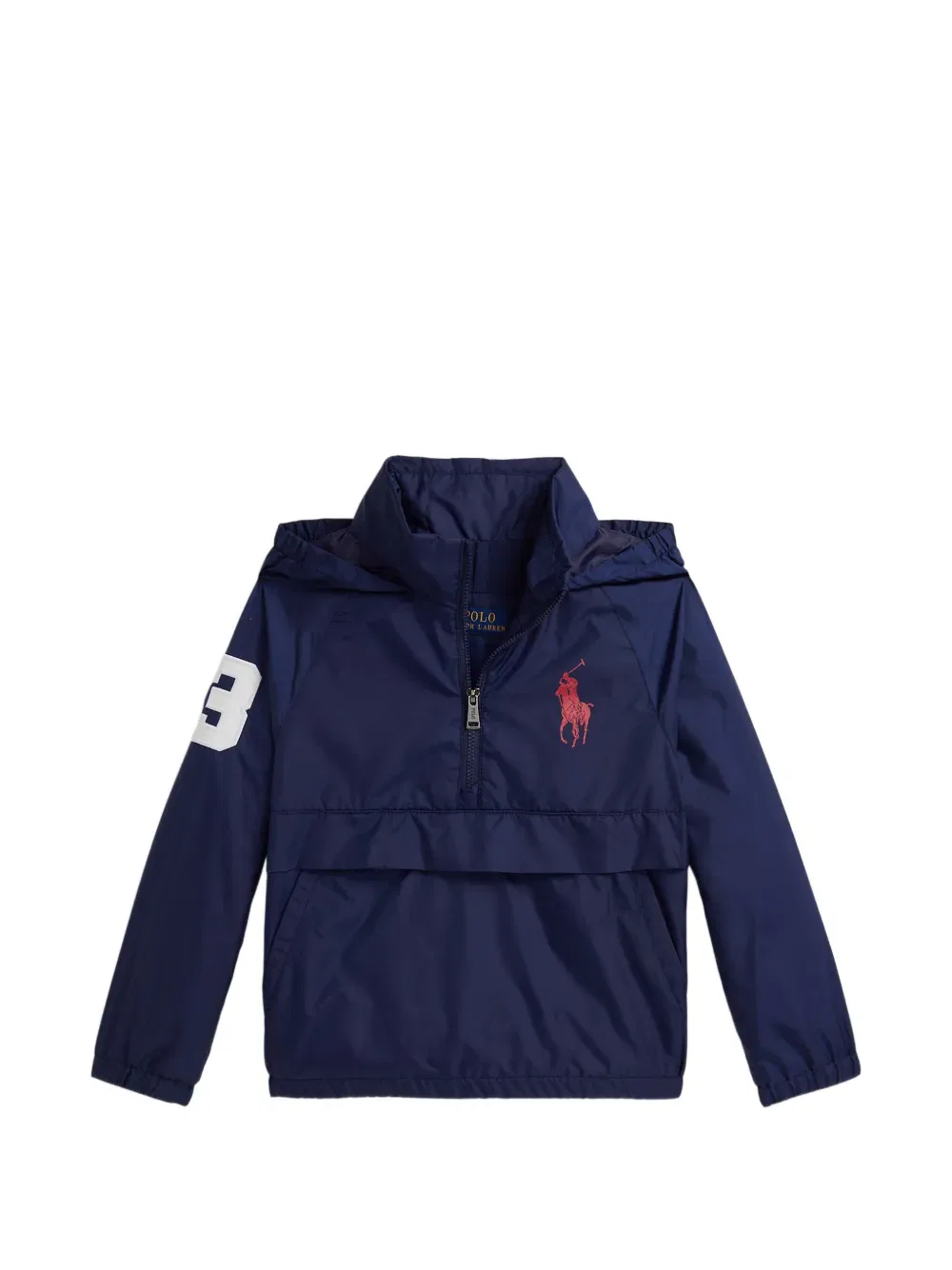 Куртка с капюшоном и вышитым логотипом Polo Ralph Lauren Kids, синий