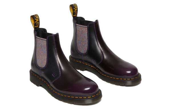 Кроссовки x bt21 2976 leather chelsea boots 'purple black' Dr. Martens, фиолетовый — фото 3