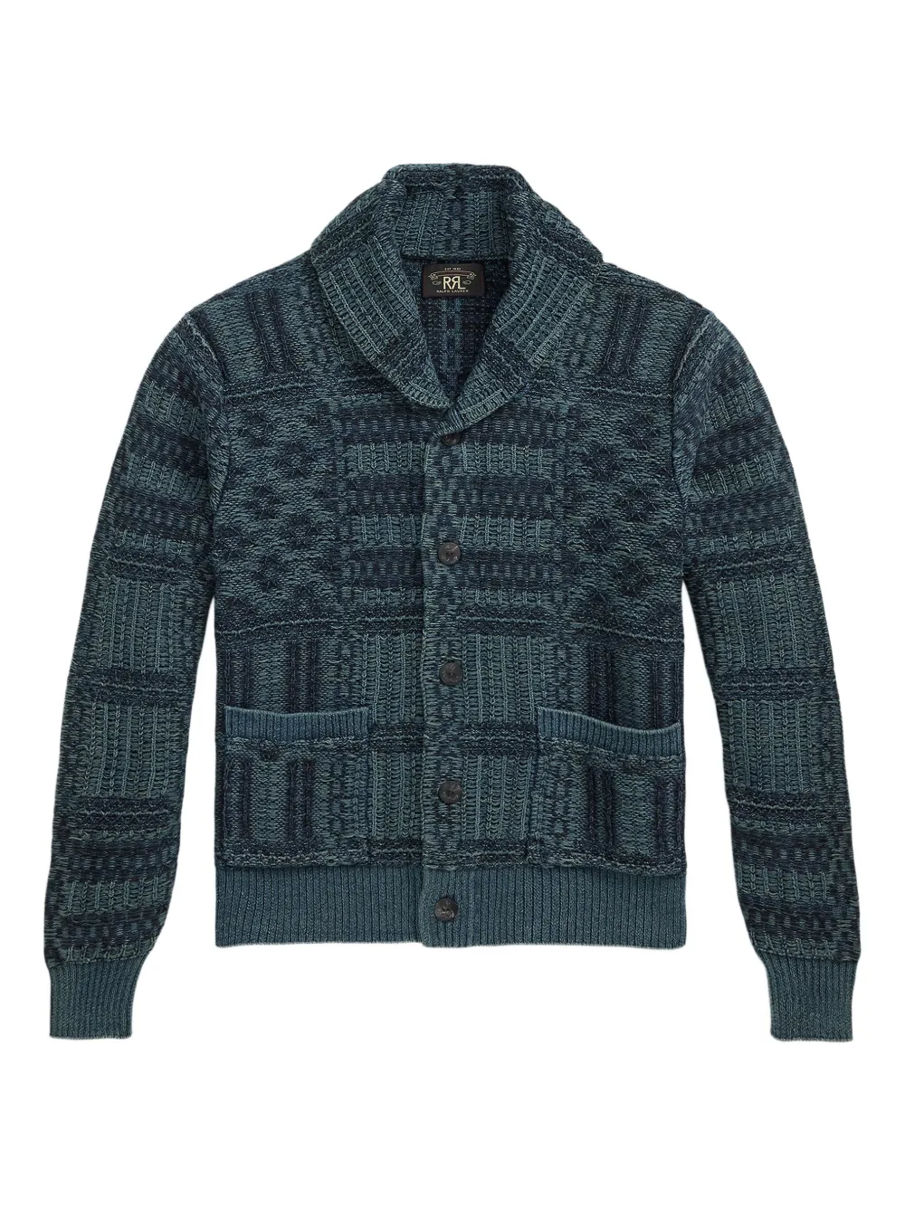 

Жаккардовый кардиган с узором Ralph Lauren RRL, зеленый