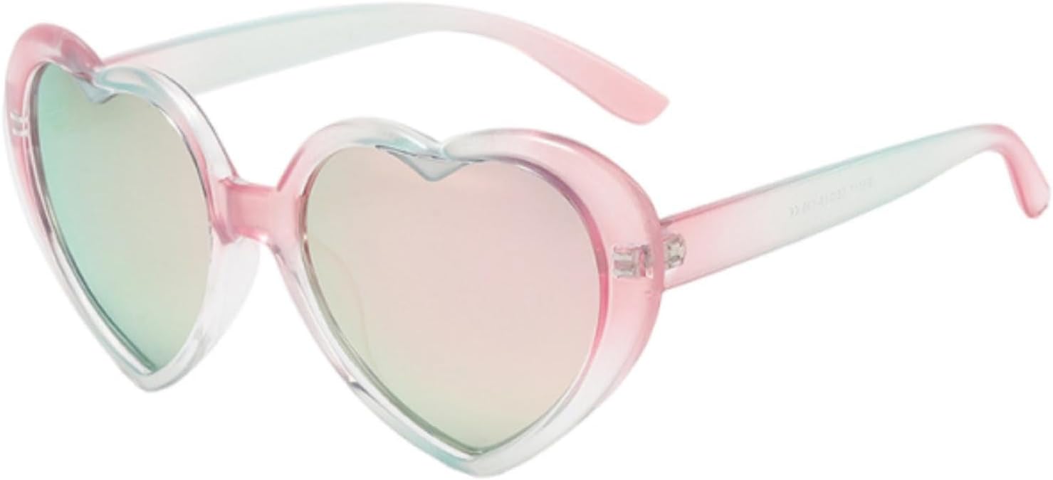 

Поляризованные солнцезащитные очки в форме сердца для женщин в винтажном стиле, очаровательные большие ретро-очки с линзами, защищающими от УФ-излучения UV400 Generic, Colorful