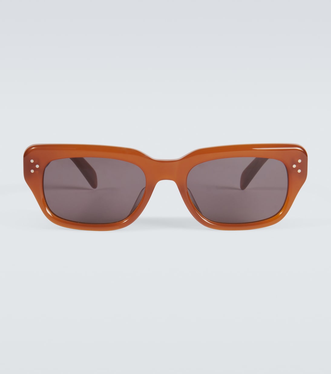 

Солнцезащитные очки Bold 3 Dots прямоугольной формы Celine Eyewear, Shiny Light Brown/Smoke