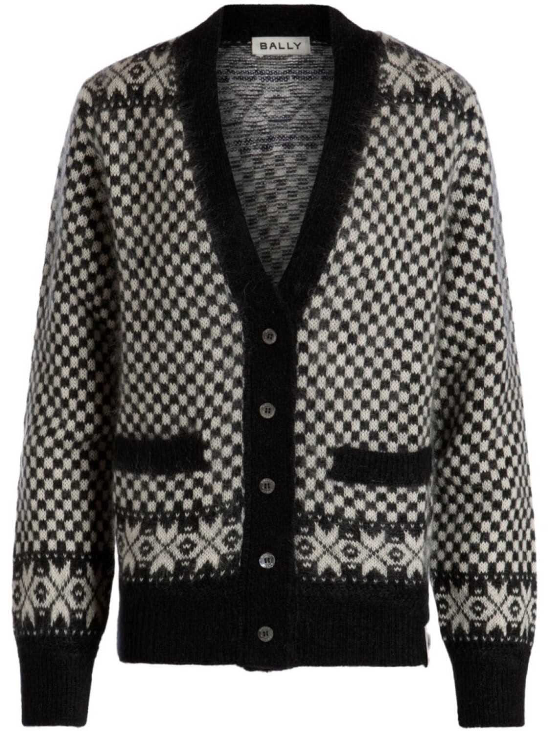 

Кардиган Bally с жаккардовым узором, черный