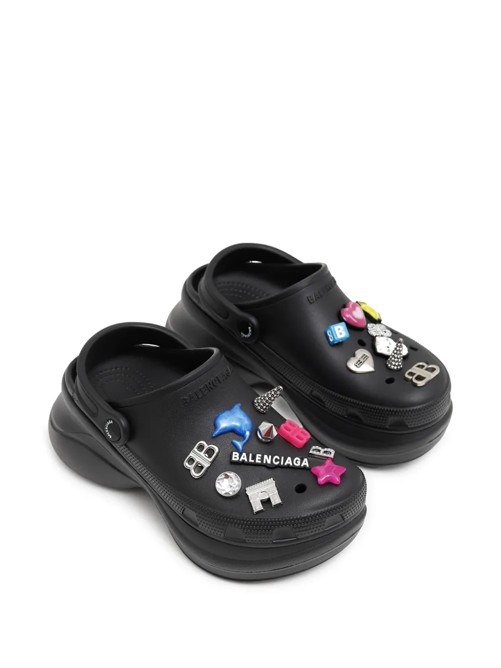 Мюли Jibbitz из коллаборации с Crocs BALENCIAGA, черный — фото 2