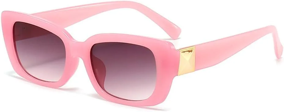 

Модные винтажные солнцезащитные очки в маленькой квадратной оправе для женщин в стиле панк, прямоугольные солнцезащитные очки с защитой от УФ-излучения UV400 MTZJH, U