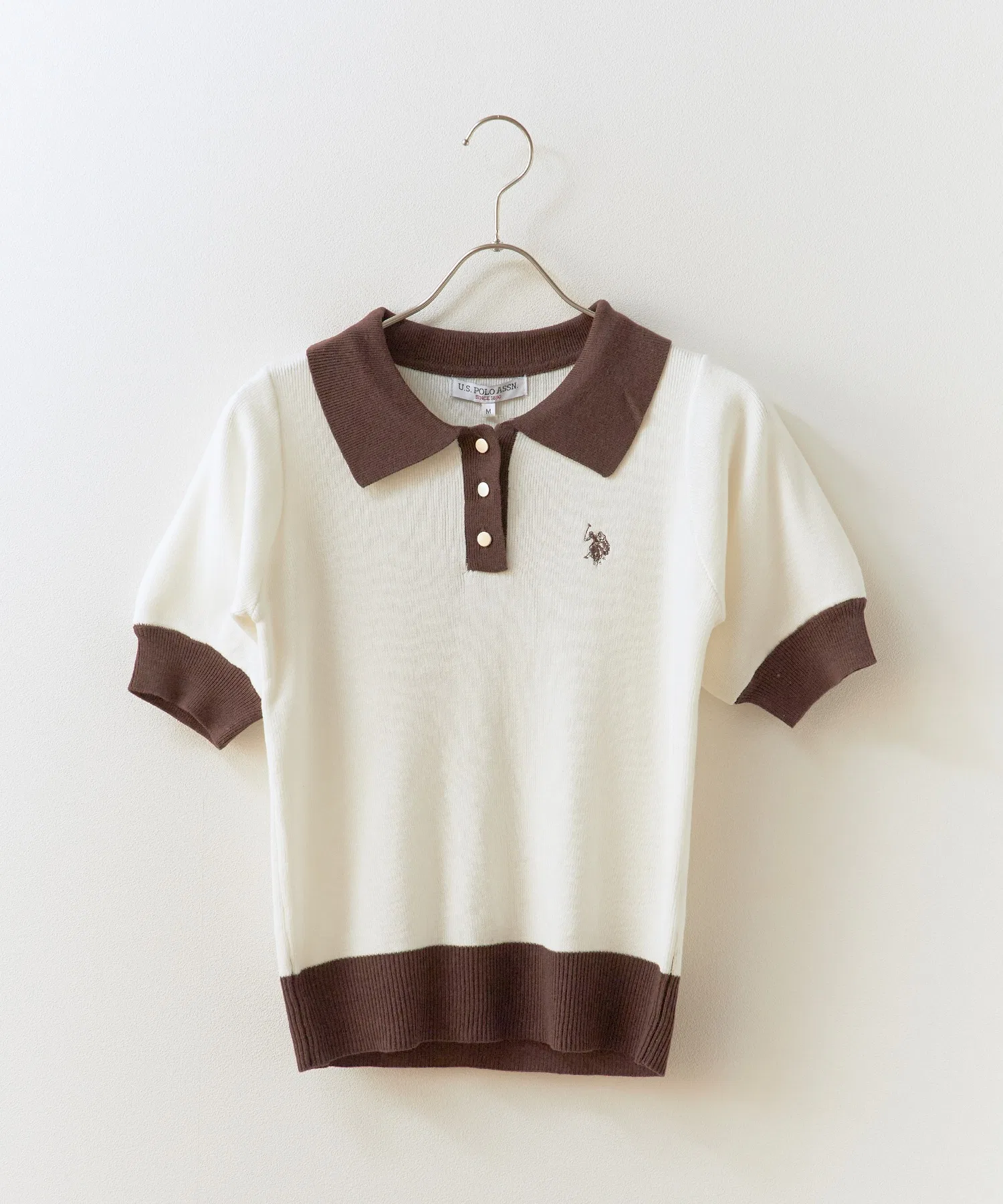 Футболка-поло из трикотажа с вышитым логотипом US POLO ASSN. / U.S. Polo Assn., весна/лето 2026 — фото 2