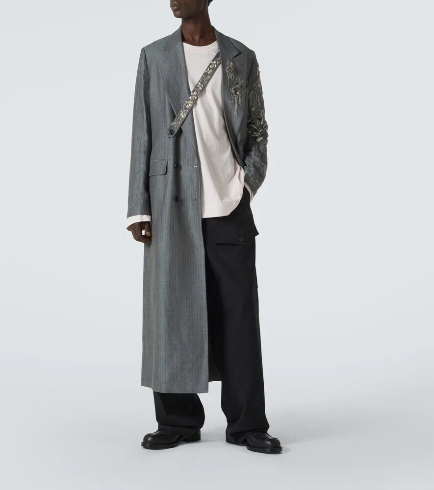 Кожаные броги Dries Van Noten, черный — фото 2