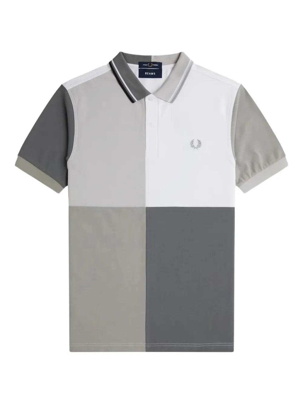 

Рубашка поло со вставками из коллаборации с Beams Fred Perry, серый