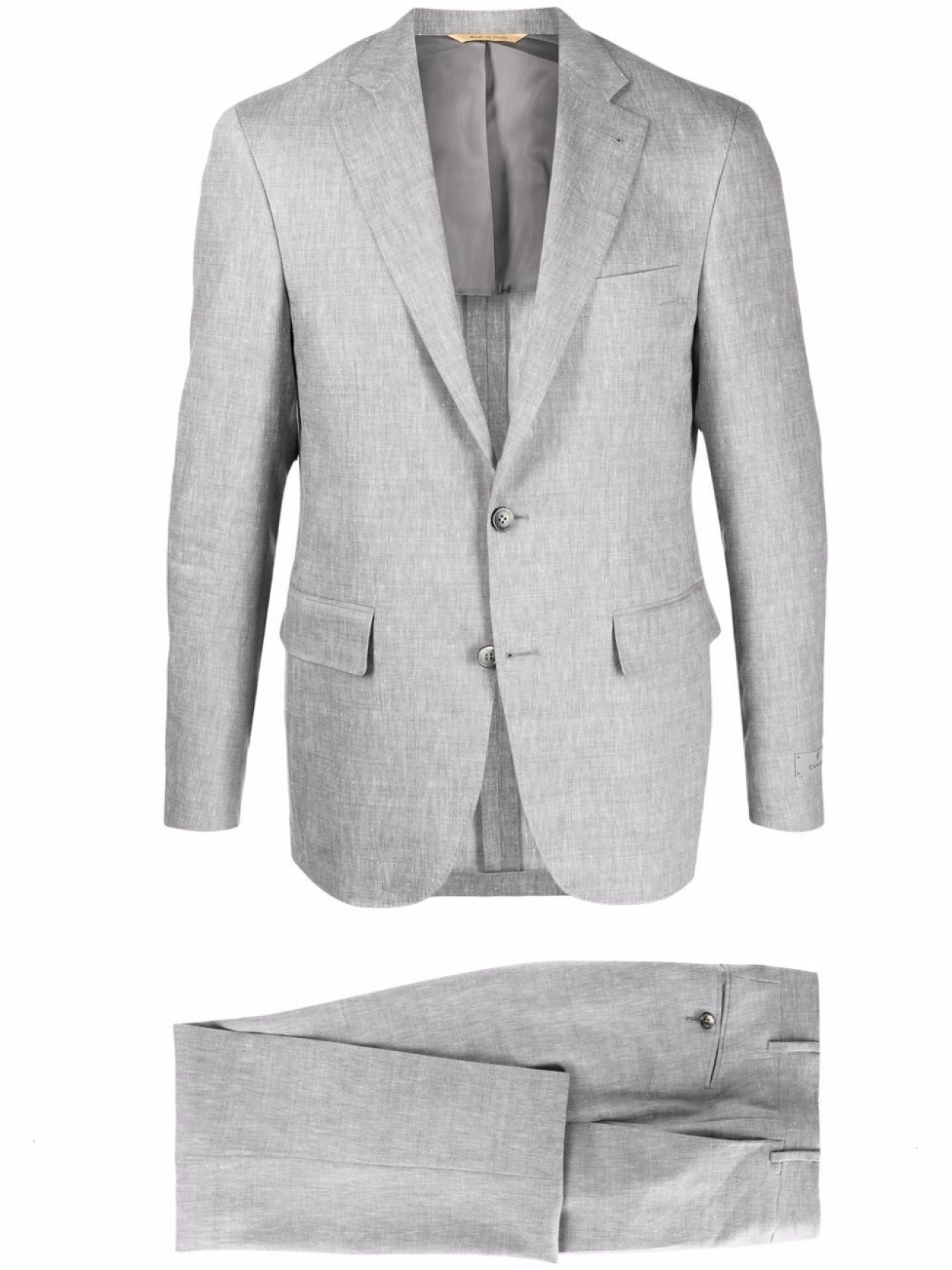 

Canali костюм с однобортным пиджаком, серый