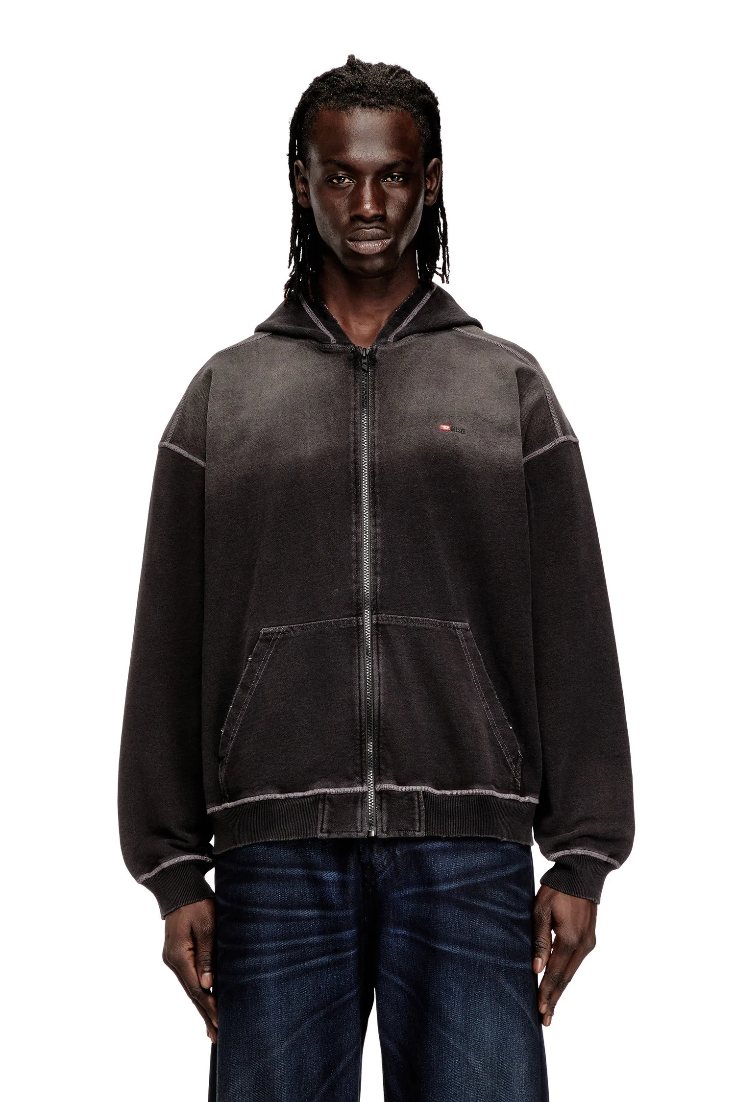Мужская толстовка на молнии S-BLAXTO-HOOD-ZIP Diesel, Black and other colors