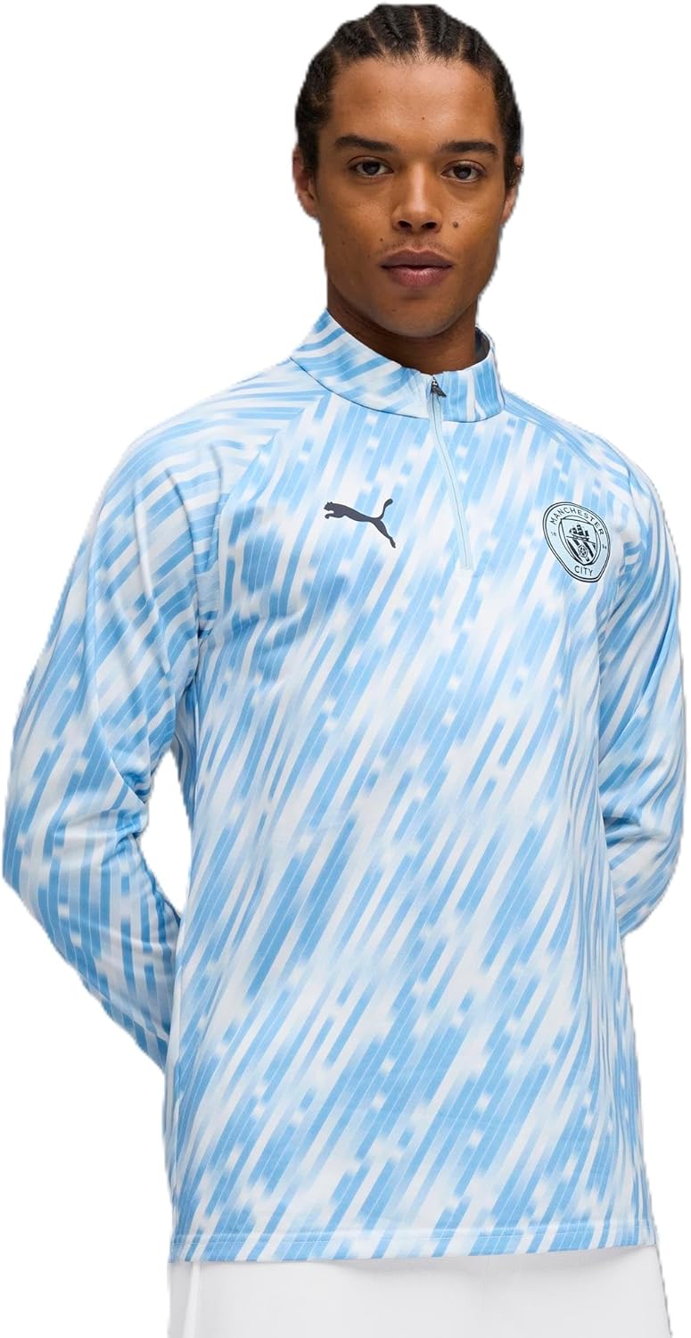 

Мужская футболка Puma 782170 MCFC PM 1/4 на молнии