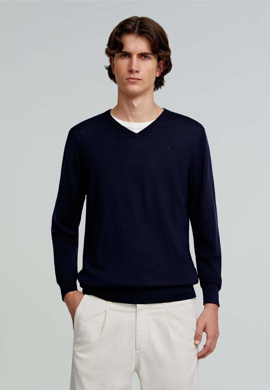 

Джемпер CLASSIC V NECK Scalpers, темно-синий