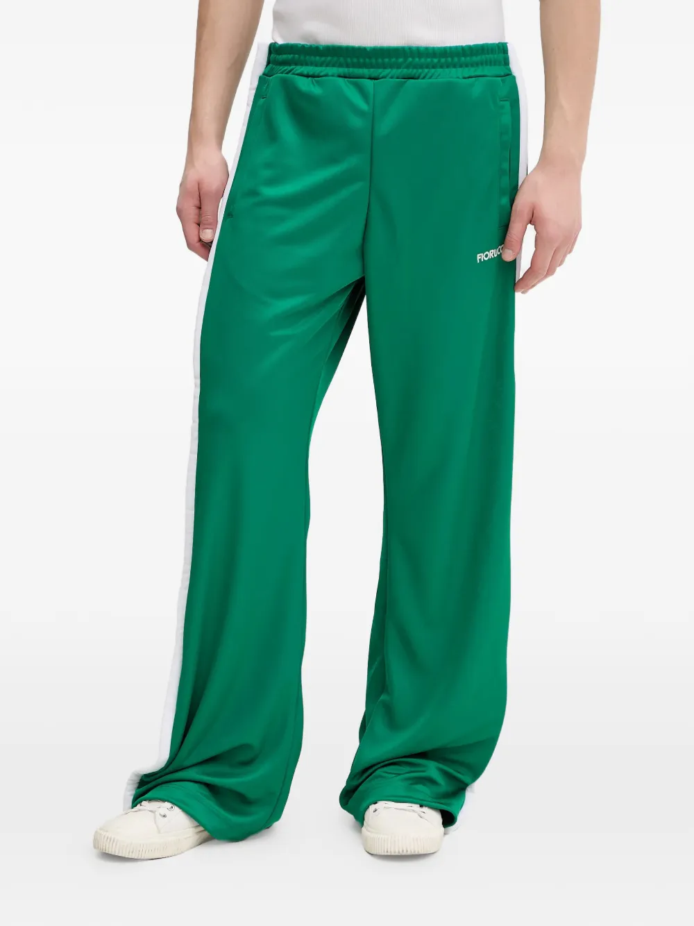 

Брюки с полосатыми деталями Fiorucci, зеленый