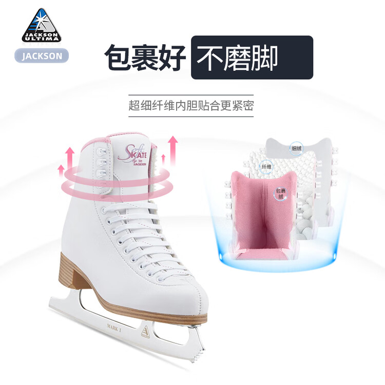 

JACKSON Коньки для фигурного катания Canadian JC380, версия Upgraded, розовые, размер 36