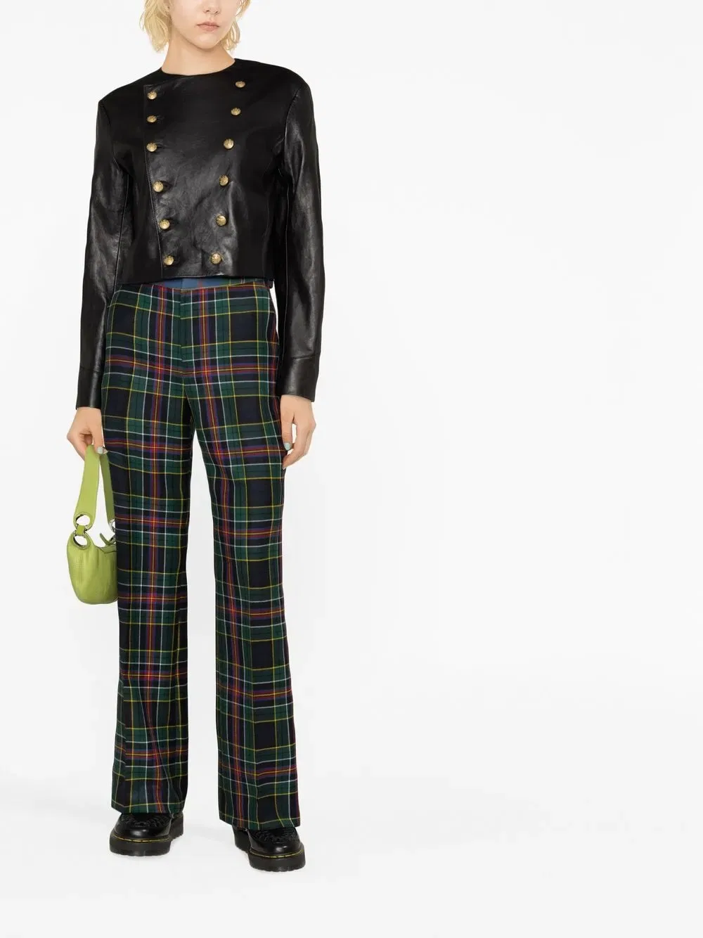 Двубортная кожаная куртка Polo Ralph Lauren, черный — фото 2
