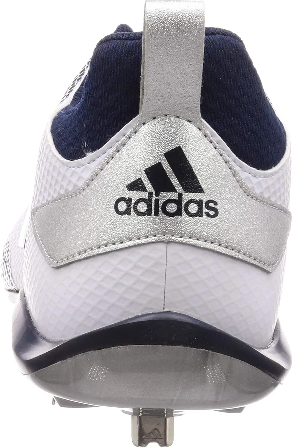 Бейсбольные кроссовки Adidas Adizero Stable Low с металлическими шипами, Crystal White Core Navy Silver — фото 3