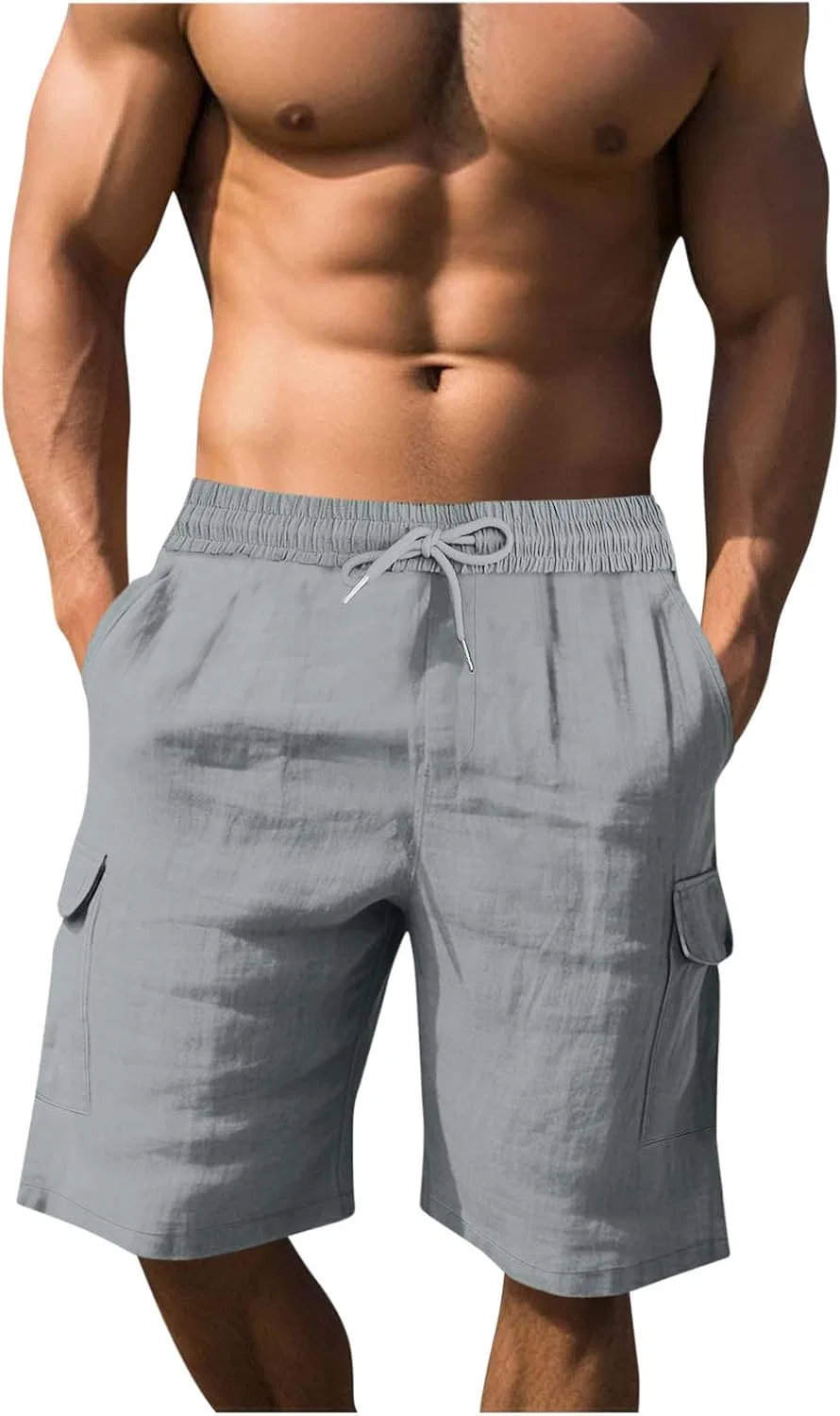 Мужские шорты для плавания Elastic Waist Drawstring, Generic, Gray