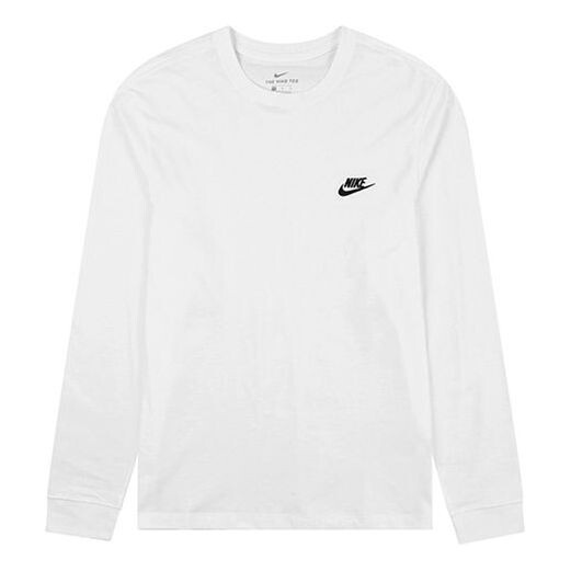 

Толстовка m nsw club casual sports round neck pullover long sleeves white Nike, белый